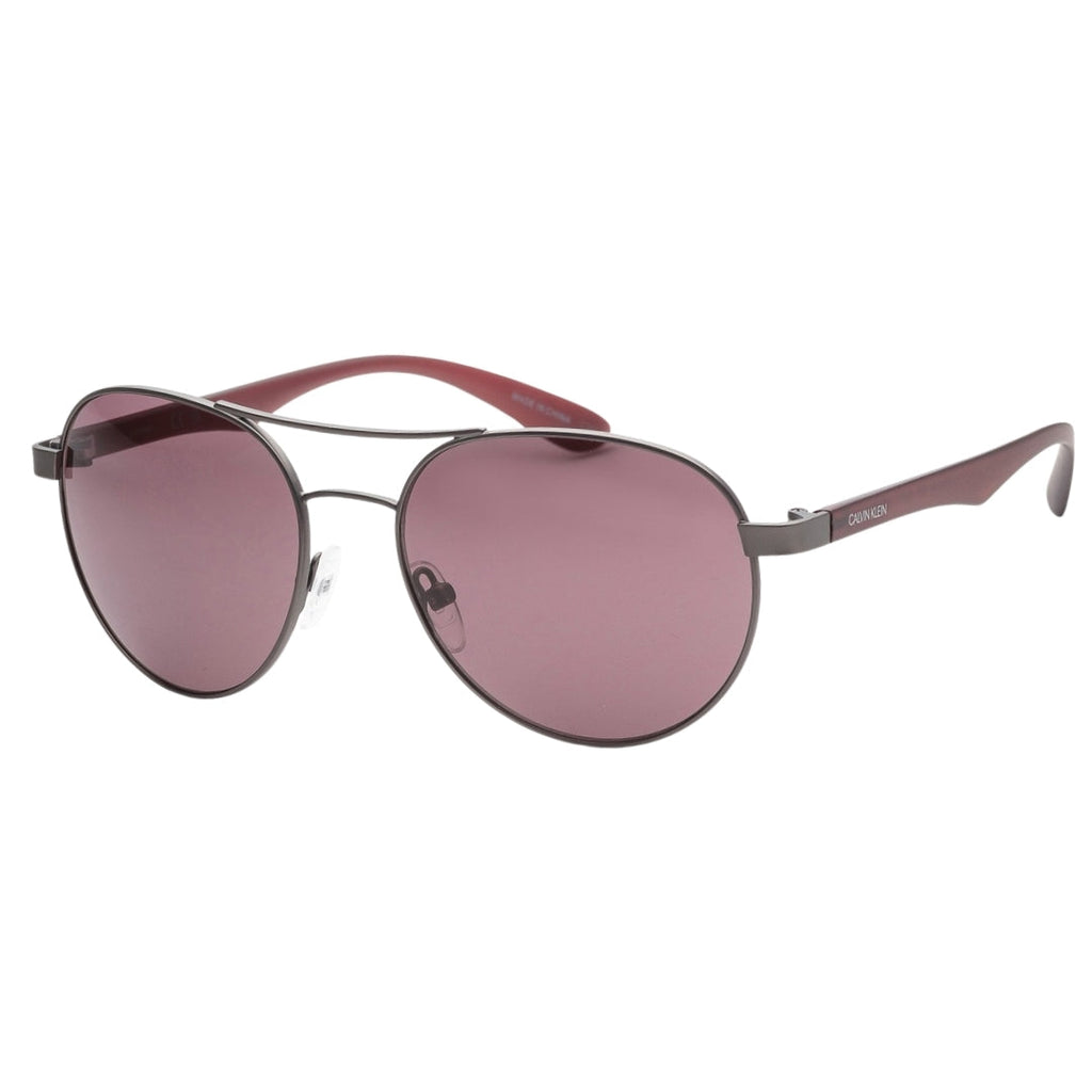 Calvin Klein Pink Lensed Matte Gunmetal Grey Framed Sunglasses CK19313S 008