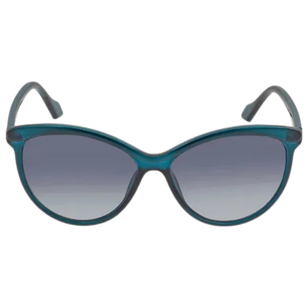 Calvin Klein Crystal Teal Framed Grey Gradient Lensed Sunglasses CK19534S 430