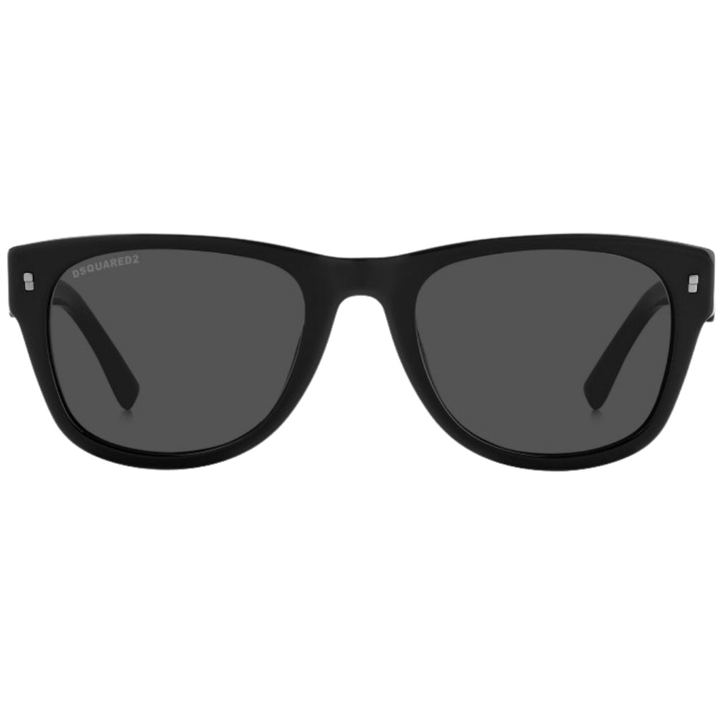 Dsquared2 Branded Tab Logo Grey Lens Black Sunglasses D20046 807 IR