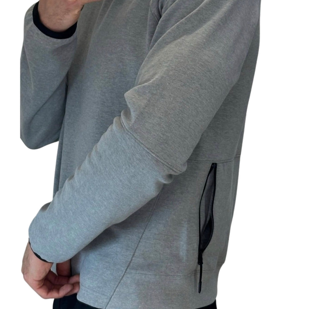 NIKE DD5257 002 GREY/BLACK CREWNECK SWEATSHIRT MENS XS