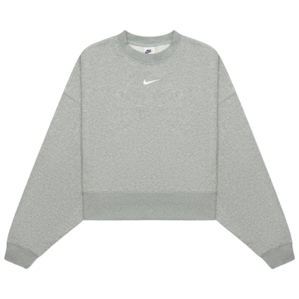 Nike Small Swoosh Logo Plain Grey Sweatshirt L