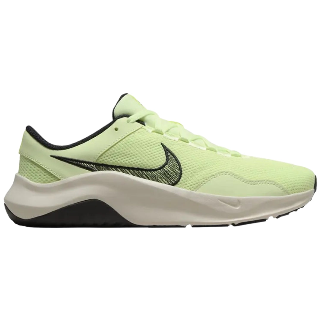 NIKE DM1120 700 Nike Legend Essential 3 NN BLACK/WHITE/FLOURESCENT YELLOW TRAINER MENS UK 8.5