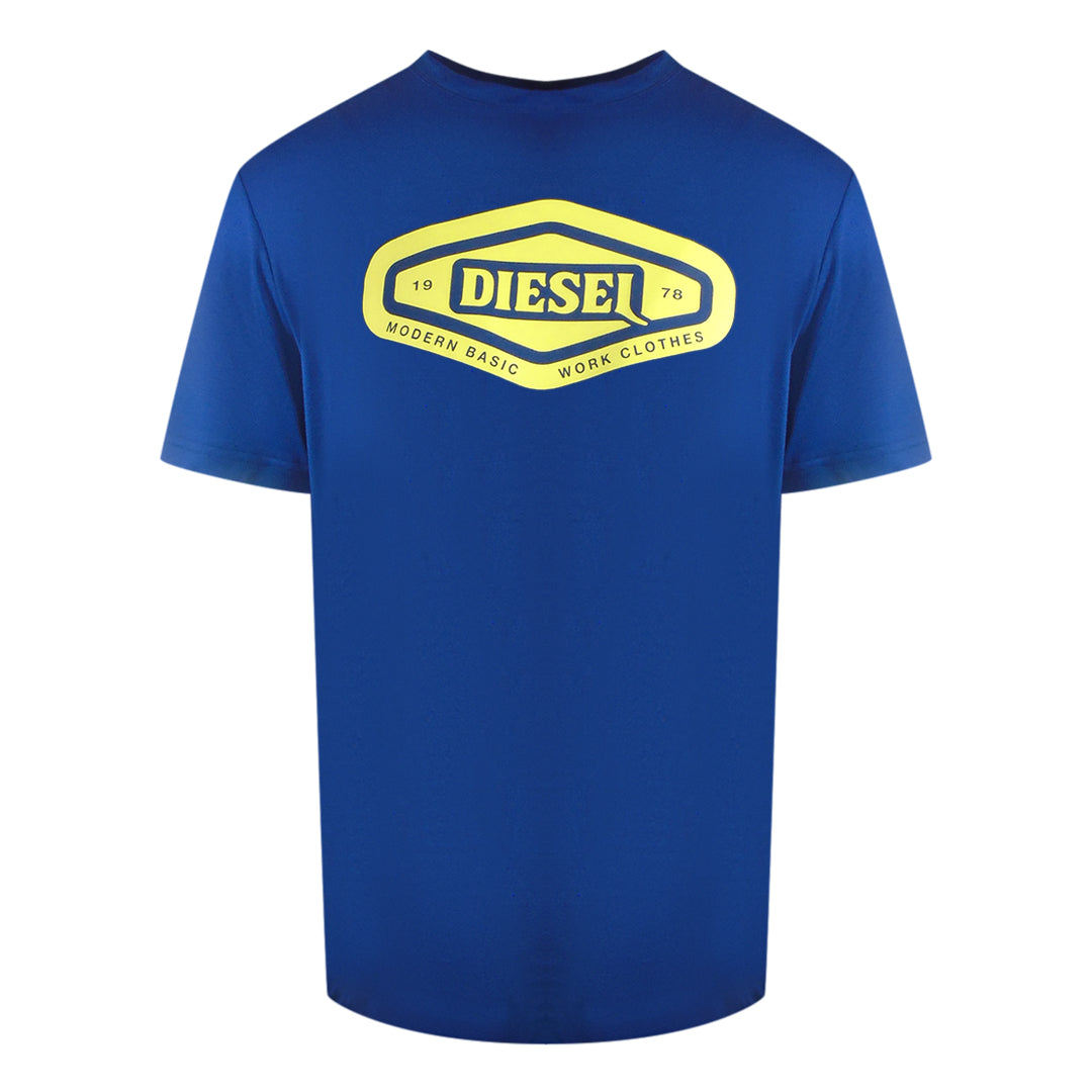 Diesel Modern Basic Logo Blue T-Shirt T-JUST 250116 OFFAGLIETTA RPHAX 81E
