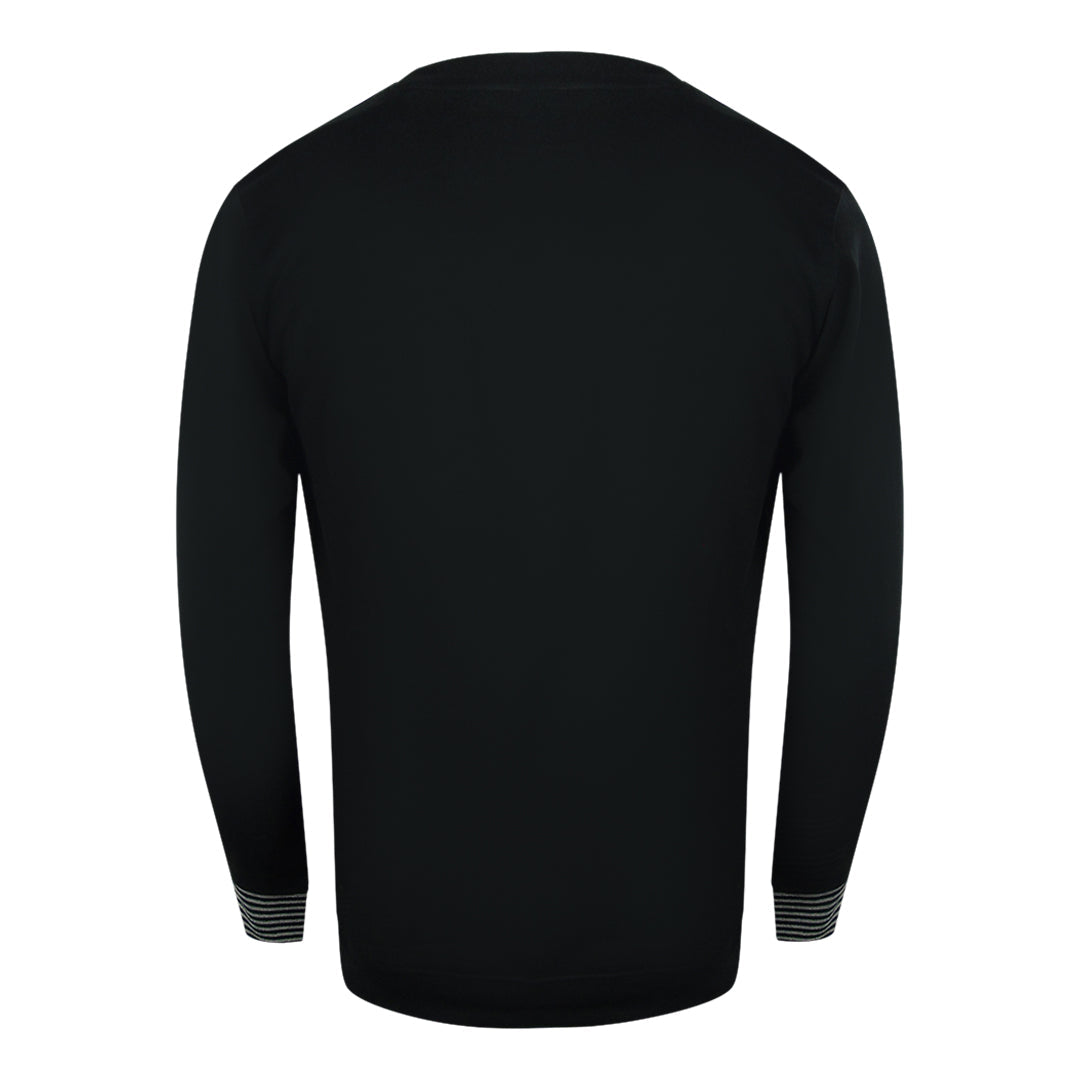 Cavalli Class Txt66C Cf050 05051 Black Round Neck Sweatshirt Mens - Style Centre Wholesale