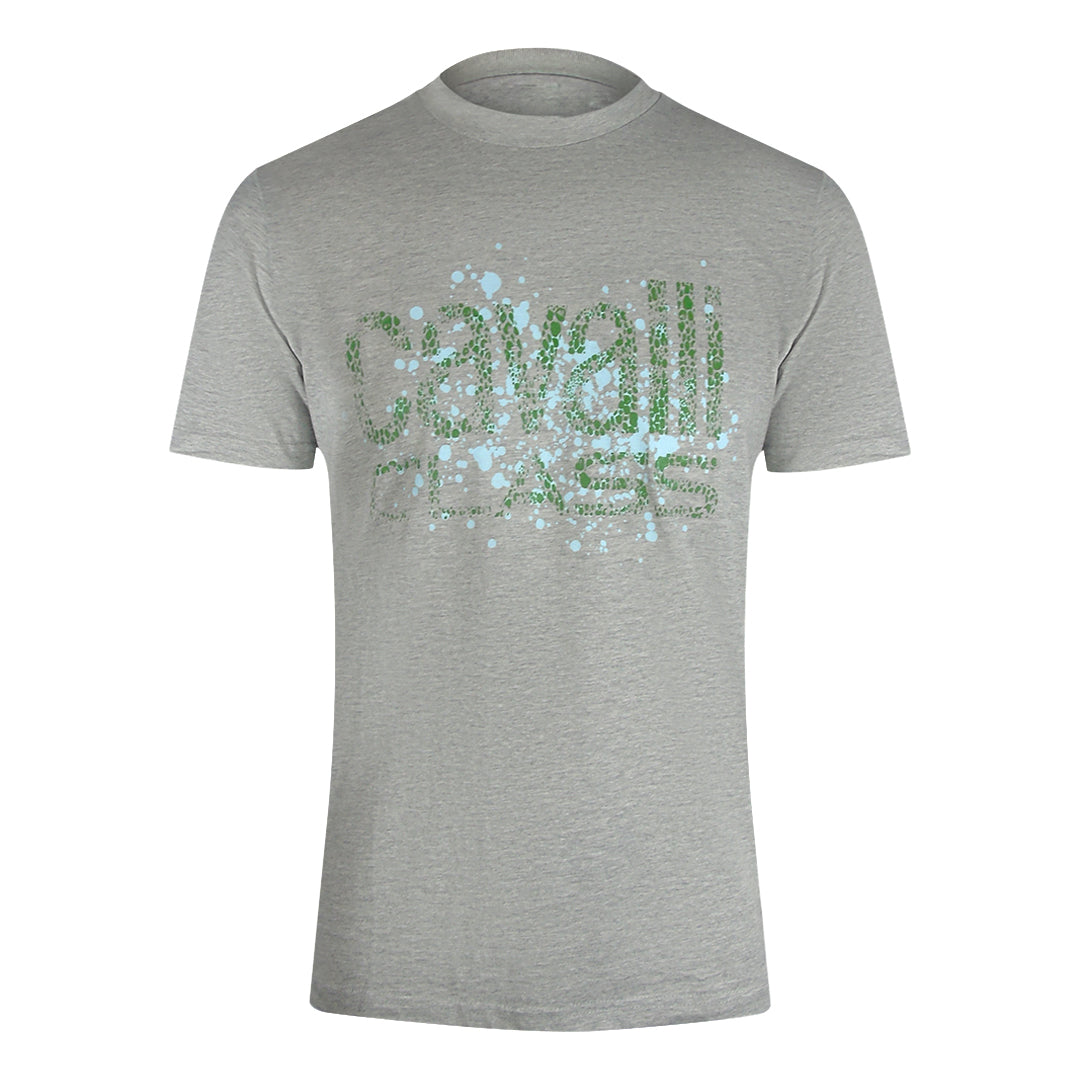 Cavalli Class Txt60D Jd060 05014 Grey Melange T Shirt Mens