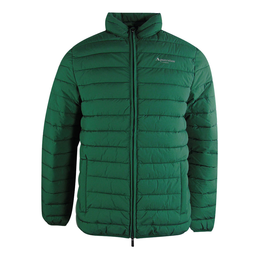 Aquascutum Active 100Grock Neck Jacket Hunter Green Jk012 27 Green Jacket Male - Style Centre Wholesale