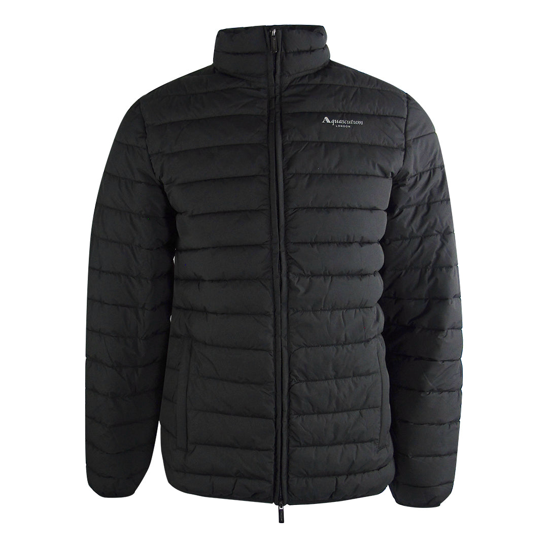 Aquascutum Active 100Grock Neck Jacket Black Jk012 16 Black Jacket Male - Style Centre Wholesale