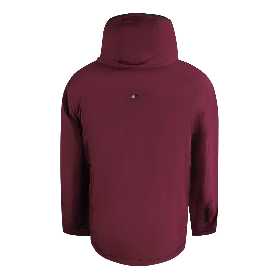 Aquascutum Activehellid Parka Cordovan Jk006 26 Burgundy Parka Jacket Male - Style Centre Wholesale