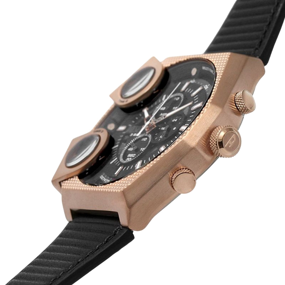 Diesel Rose Gold Watch Black Strap DZ7475