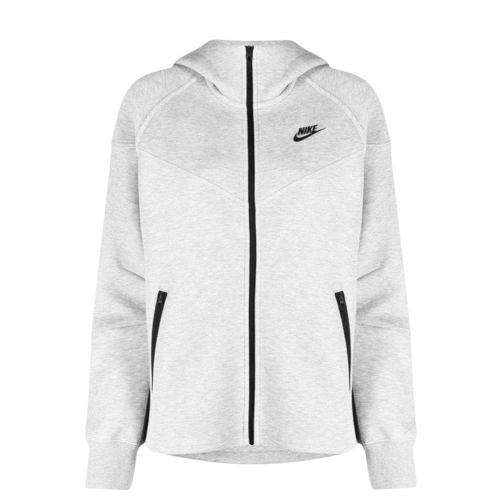 NIKE FB8338 063 GREY/BLACK HOODED ZIP TOP WOMENS XS