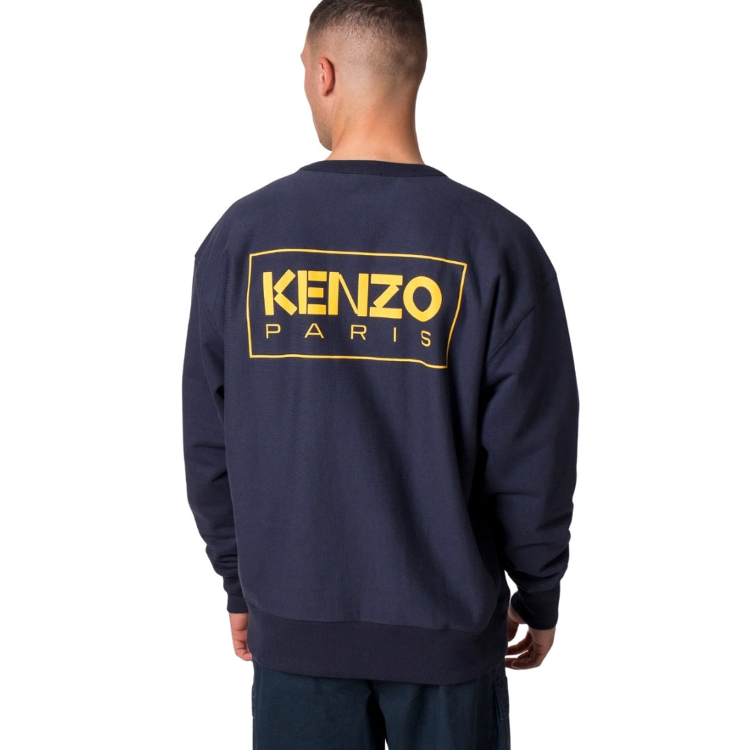 Kenzo Paris Outlined Logo Midnight Blue Sweatshirt XS