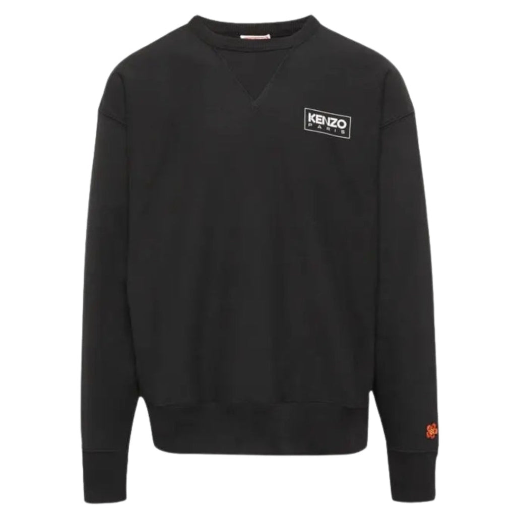Kenzo Paris Outlined Logo Black Sweatshirt S