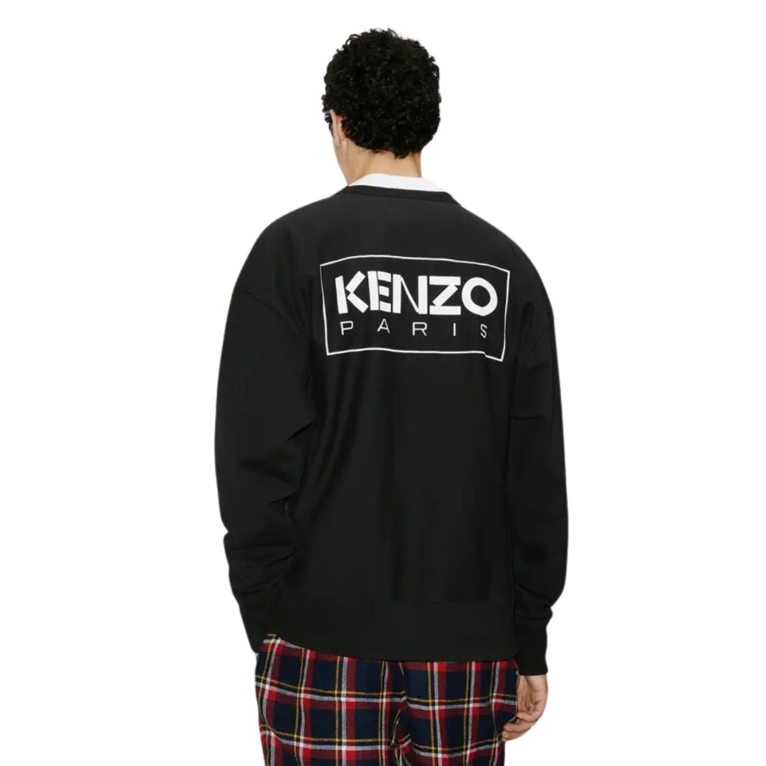 Kenzo Paris Outlined Logo Black Sweatshirt S