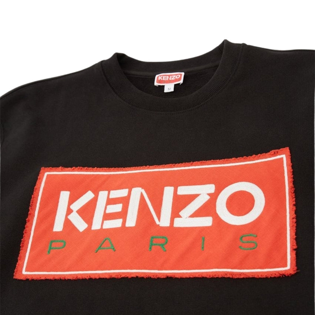 Kenzo Paris Block Logo Black Sweatshirt S