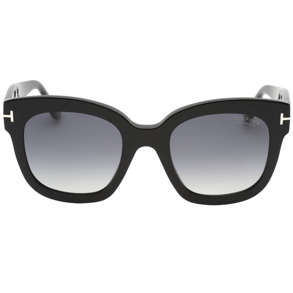 Tom Ford Smoke Polarized Lensed Shiny Black Sunglasses FT0613 01D