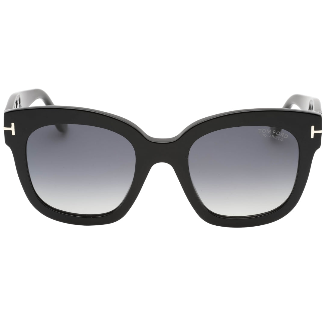 Tom Ford Smoke Polarized Lensed Shiny Black Sunglasses FT0613 01D