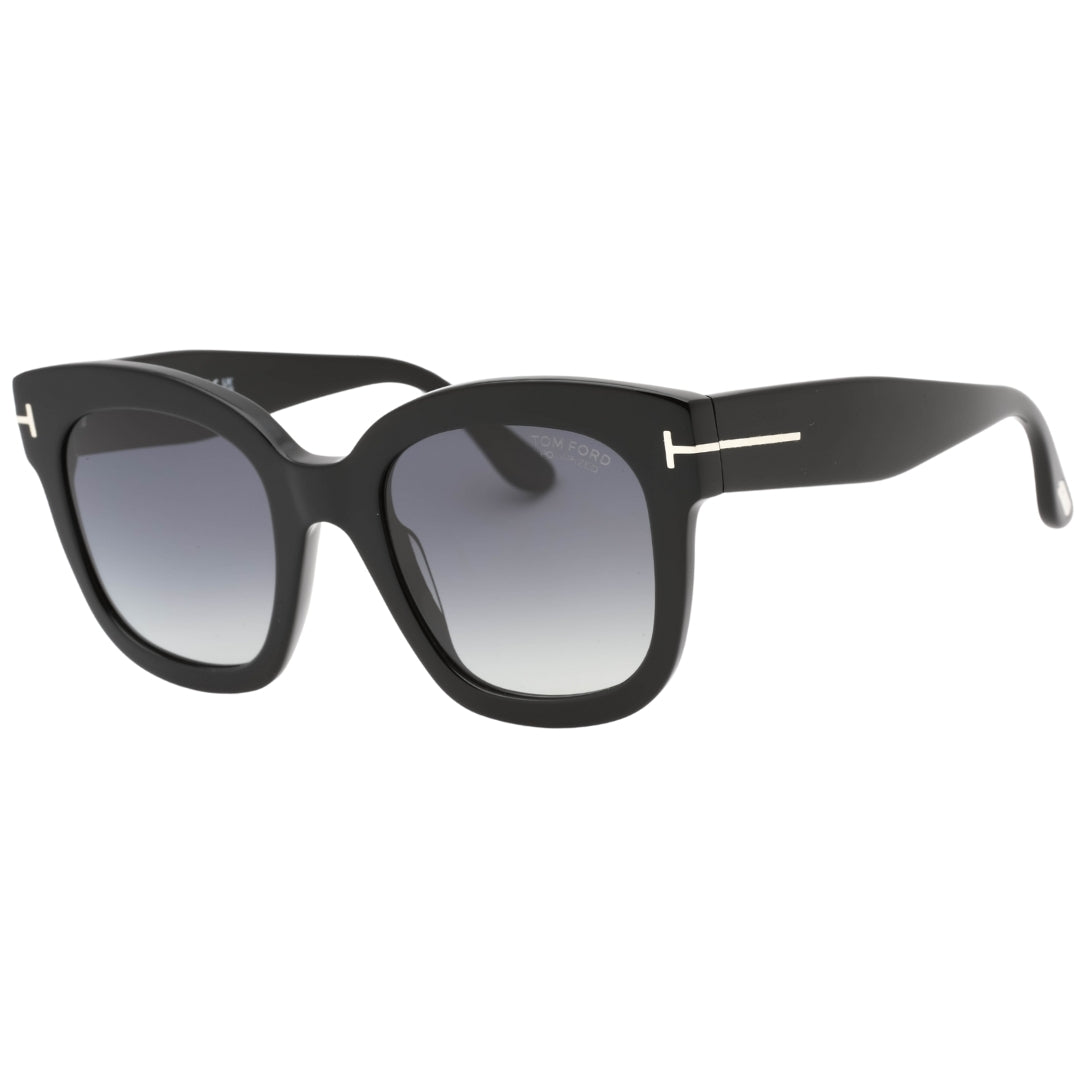 Tom Ford Smoke Polarized Lensed Shiny Black Sunglasses FT0613 01D