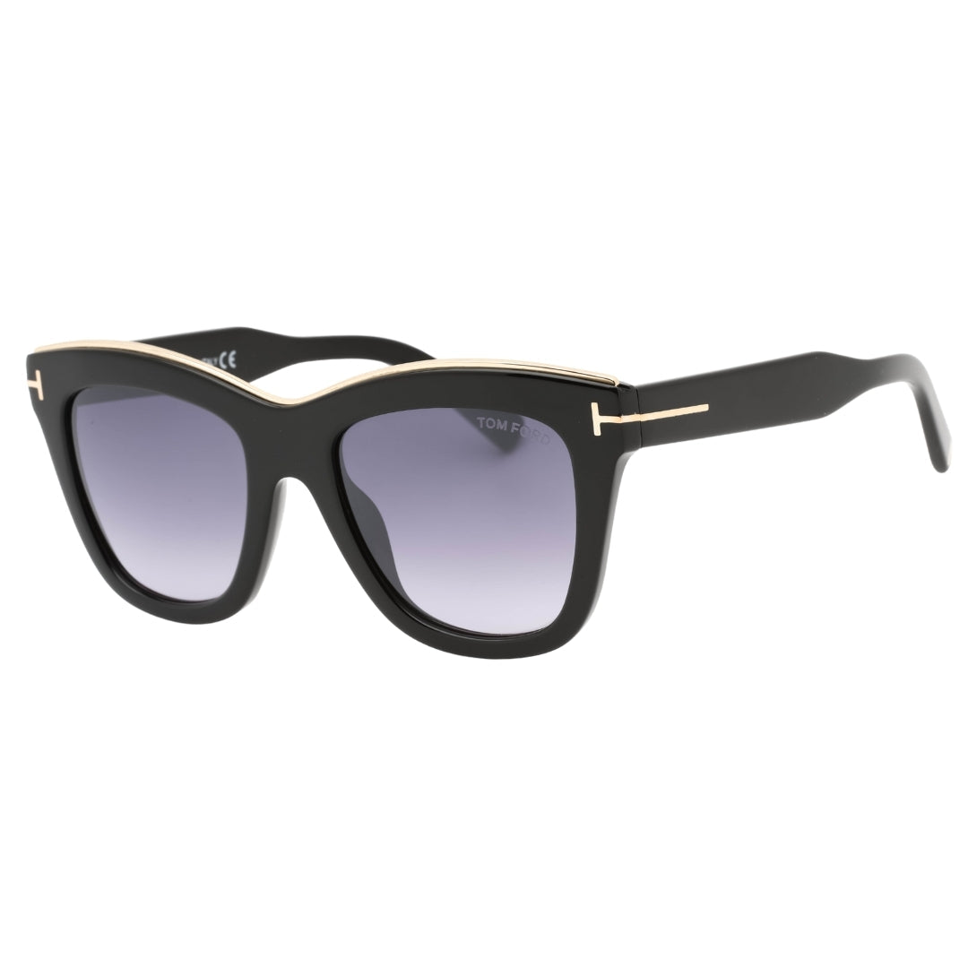 Tom Ford Smoke Mirror Lens Shiny Black Sunglasses FT0685 01C