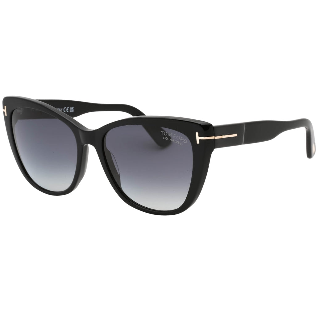 Tom Ford Smoke Polarized Lens Shiny Black Sunglasses FT0937 01D