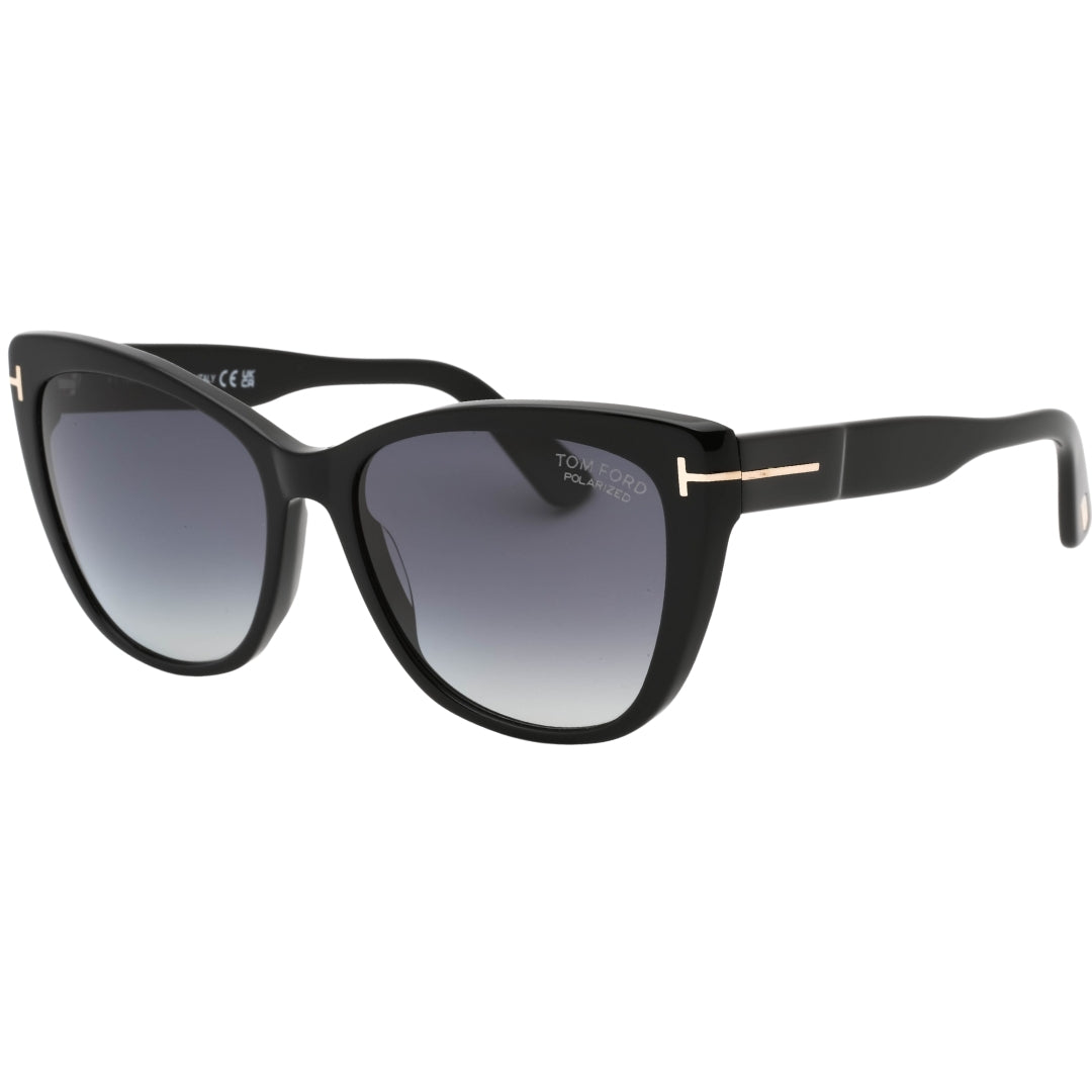 Tom Ford Smoke Polarized Lens Shiny Black Sunglasses FT0937 01D