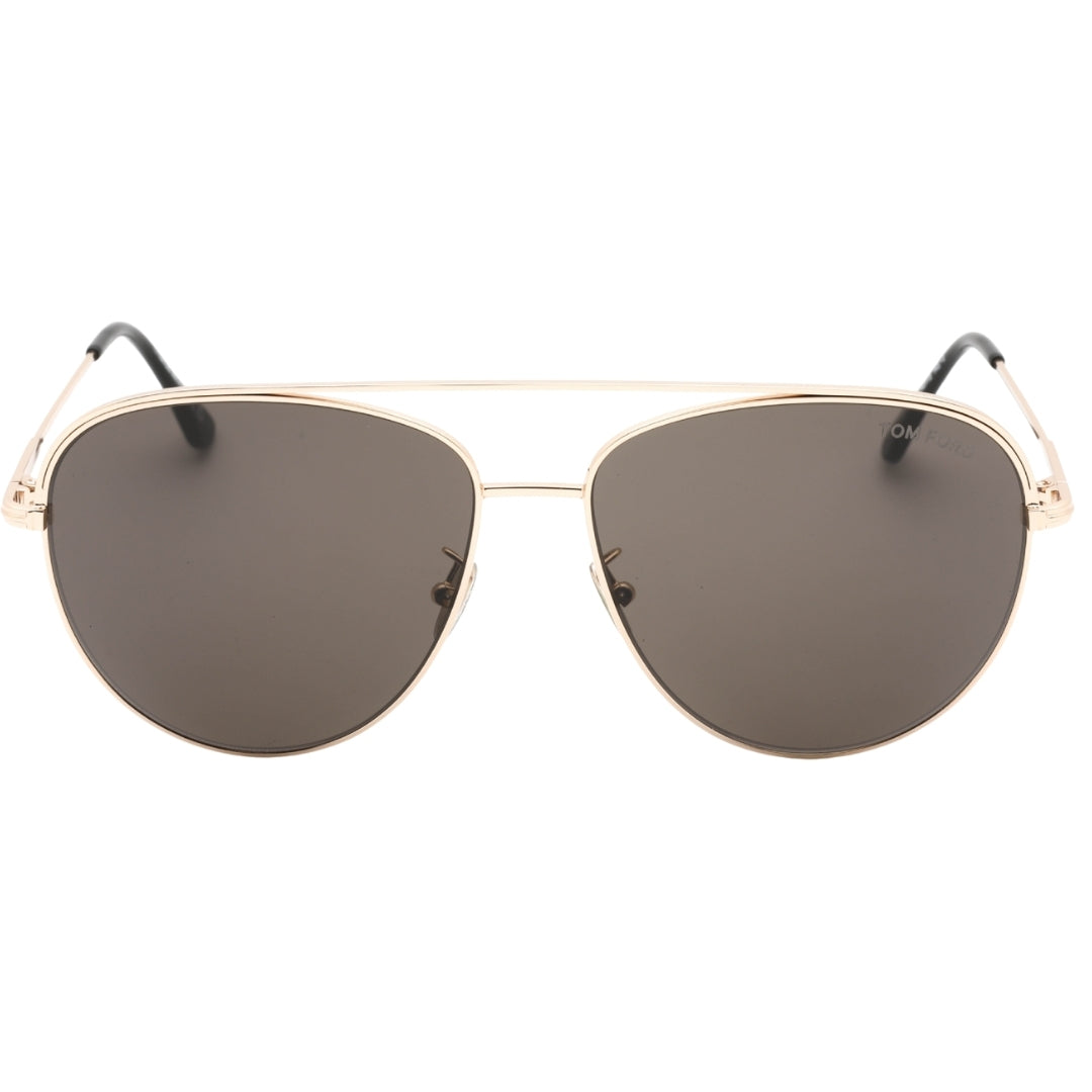 Tom Ford Aisian Fit smoke Lens Shiny Rose Gold Sunglasses FT0954-D 28A