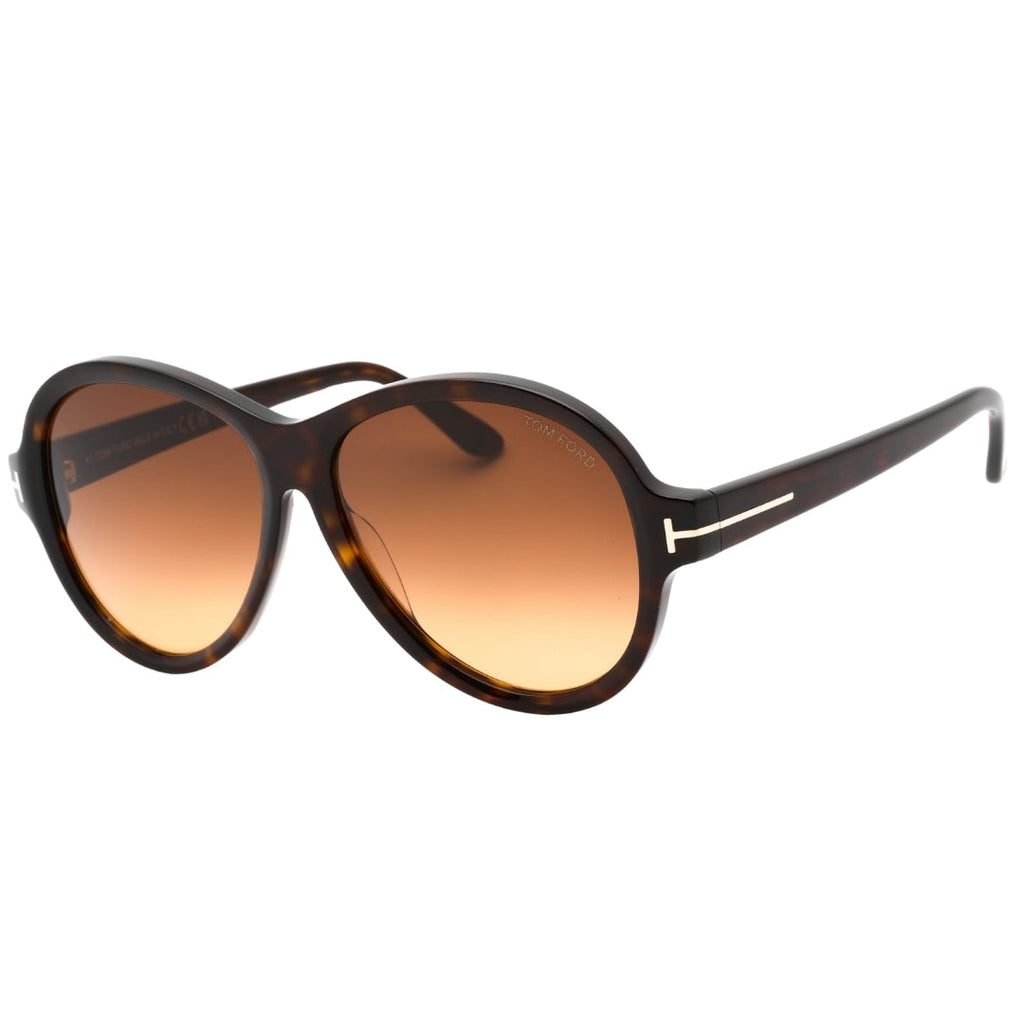 Tom Ford Gradient Brown Lens Dark Havana Brown Sunglasses One Size