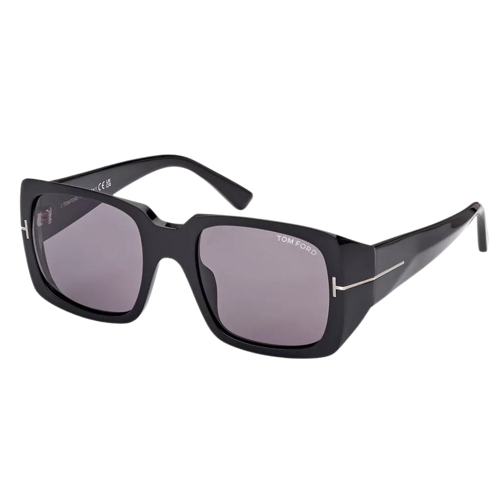 Tom Ford Ryder Smoke Lens Shiny Black Sunglasses One Size