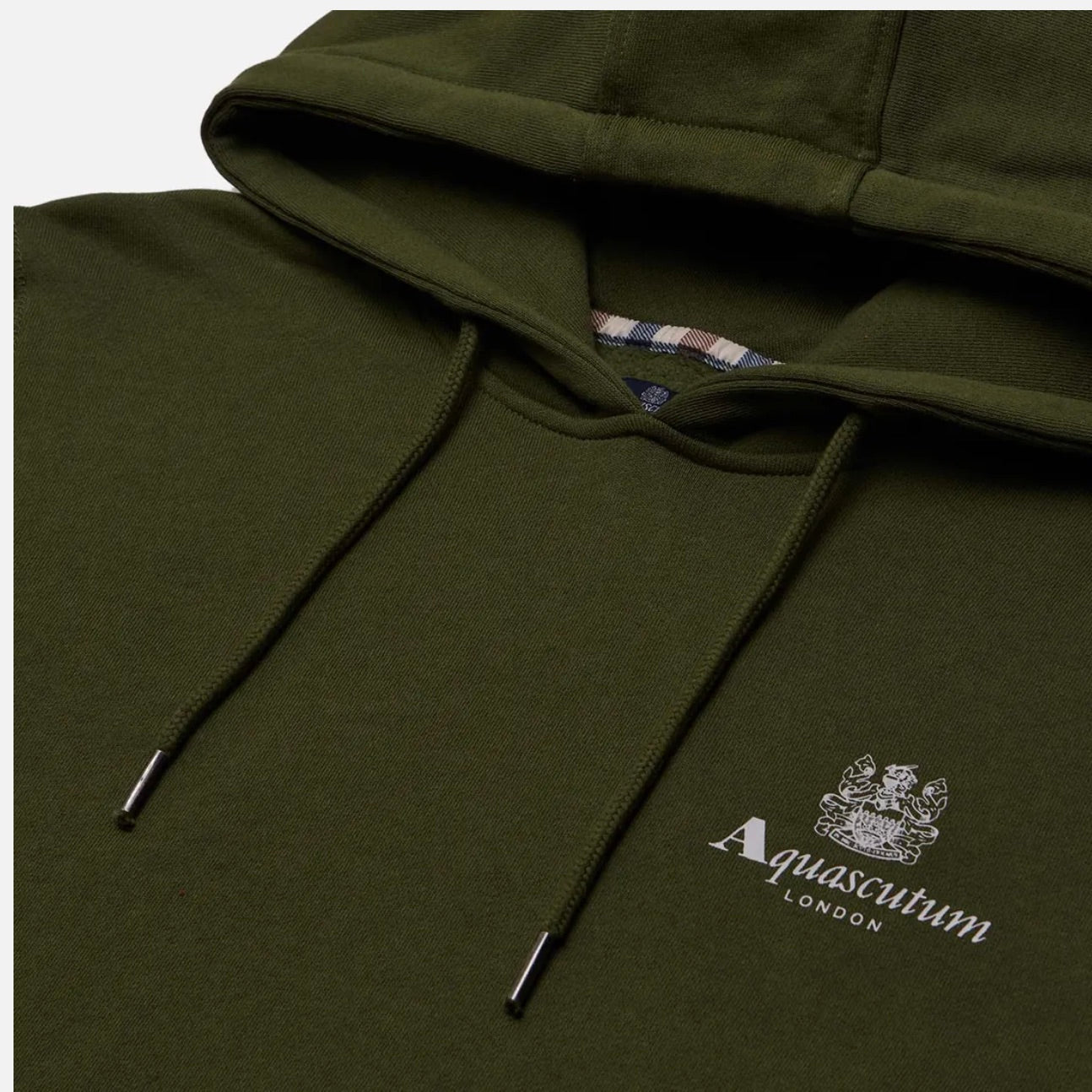 Aquascutum Active Big Logo Hoodie Fw23 Sw002 06 Green Hoodie Mens