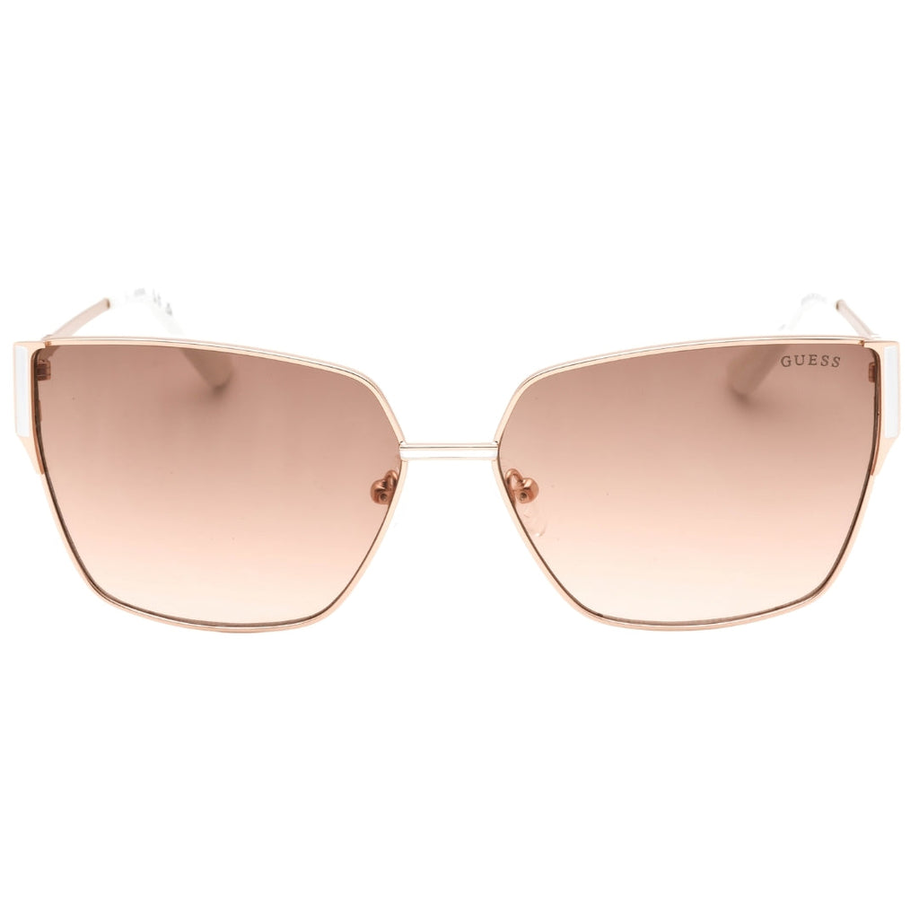 Guess Gradient Brown Lensed Matte Rose Gold Sunglasses GF6158 29F