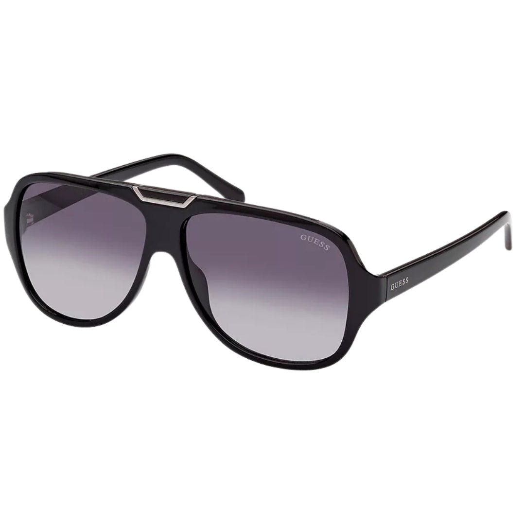 Guess Gradient Smoke Lensed Shiny Black Sunglasses GU00055 01B