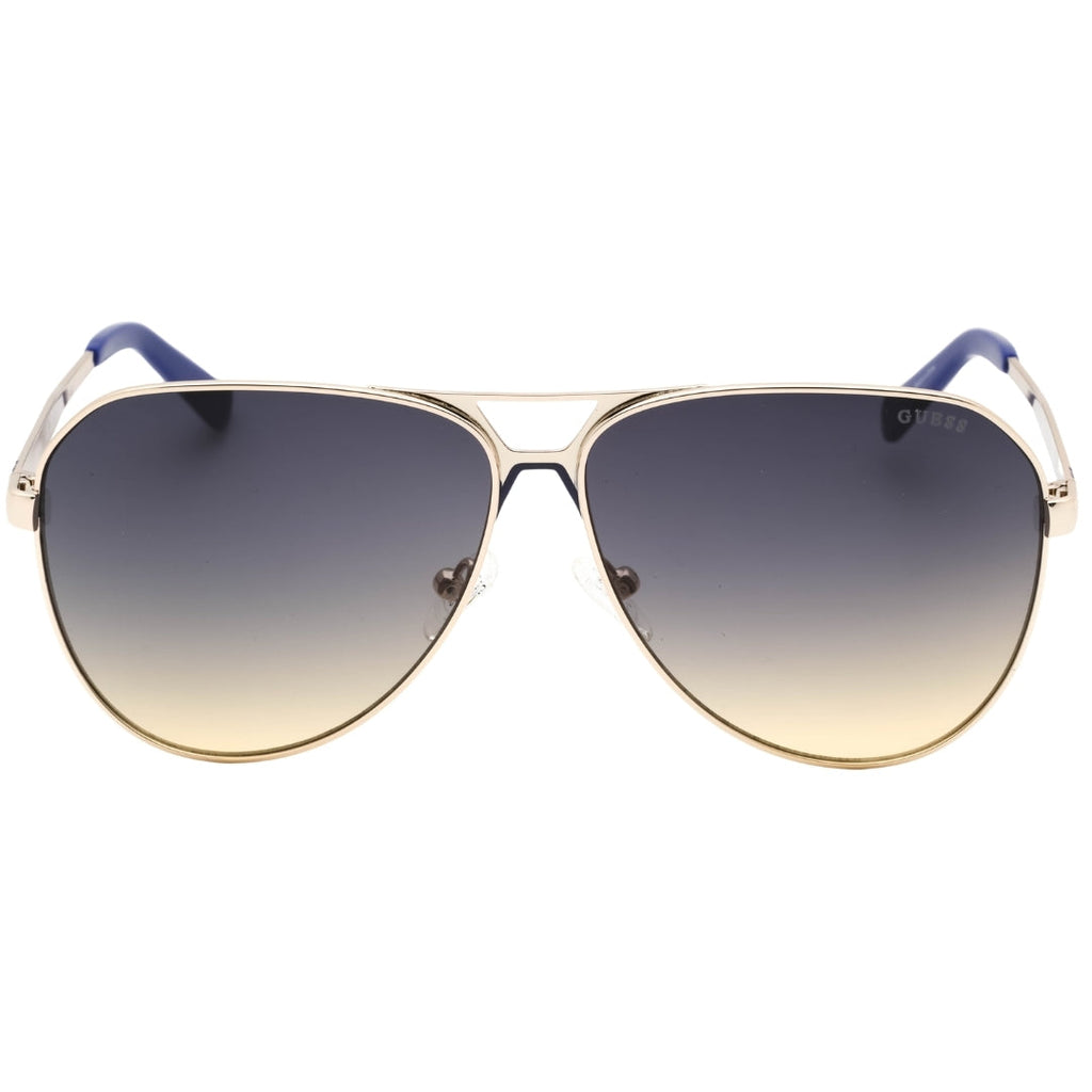 Guess Gradient Blue Lens Gold Aviator Sunglasses One Size