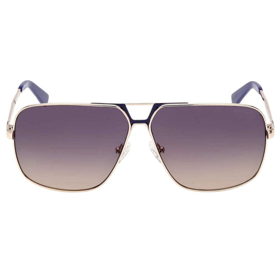 Guess Gradient Blue Lens Gold With Blue Legs Sunglasses One Size