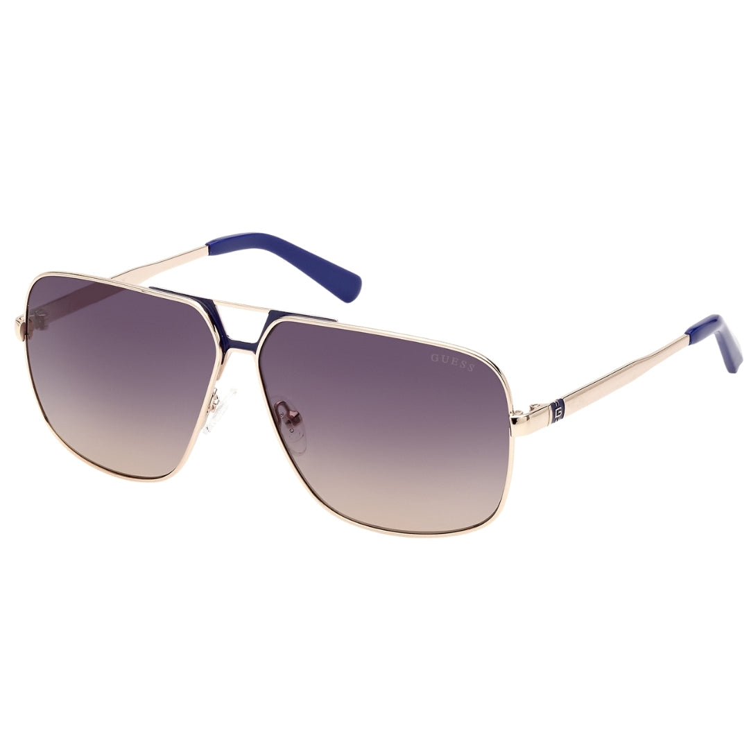 Guess Gradient Blue Lens Gold With Blue Legs Sunglasses One Size
