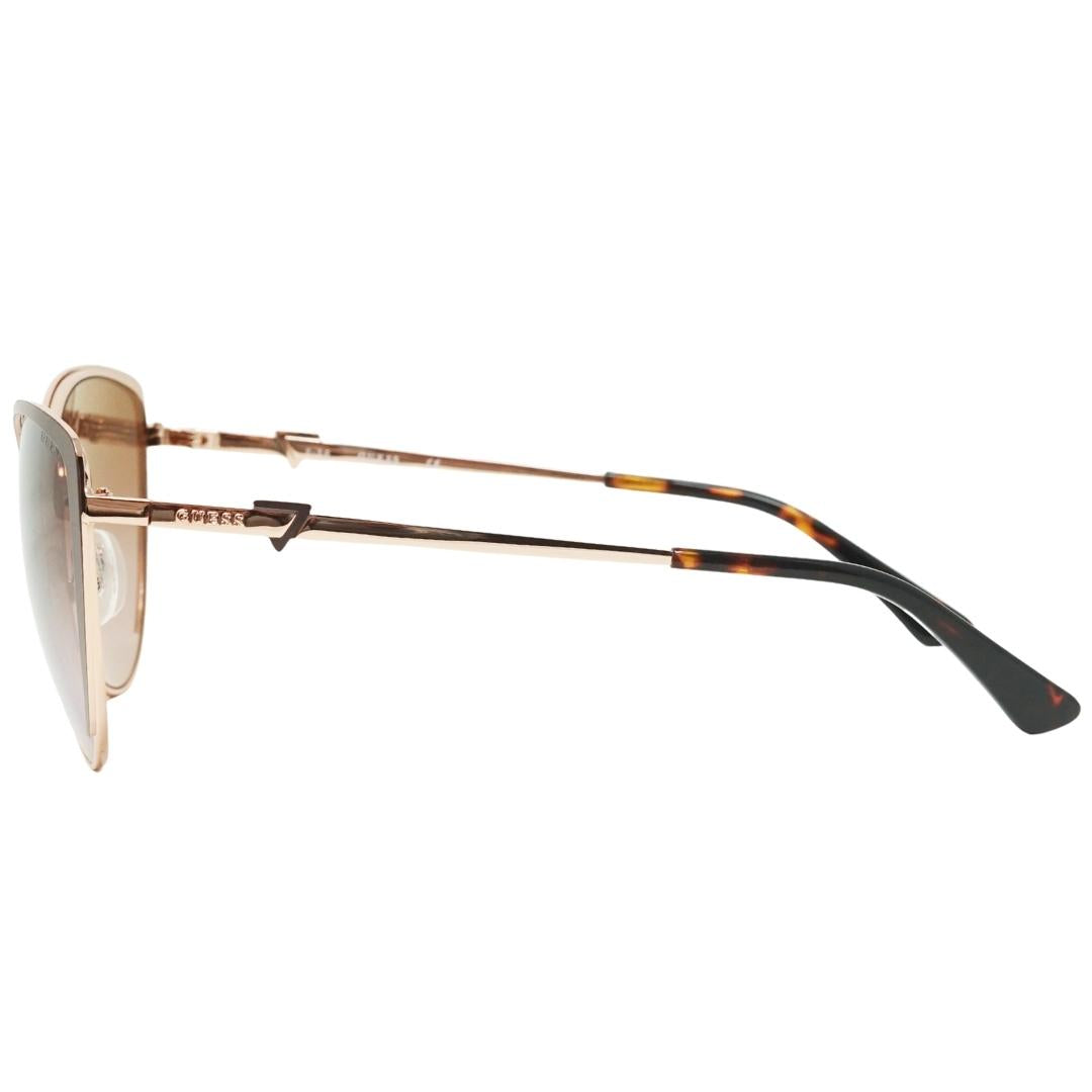 Guess Cat Eye Shiny Dark Brown Sunglasses GU7744G