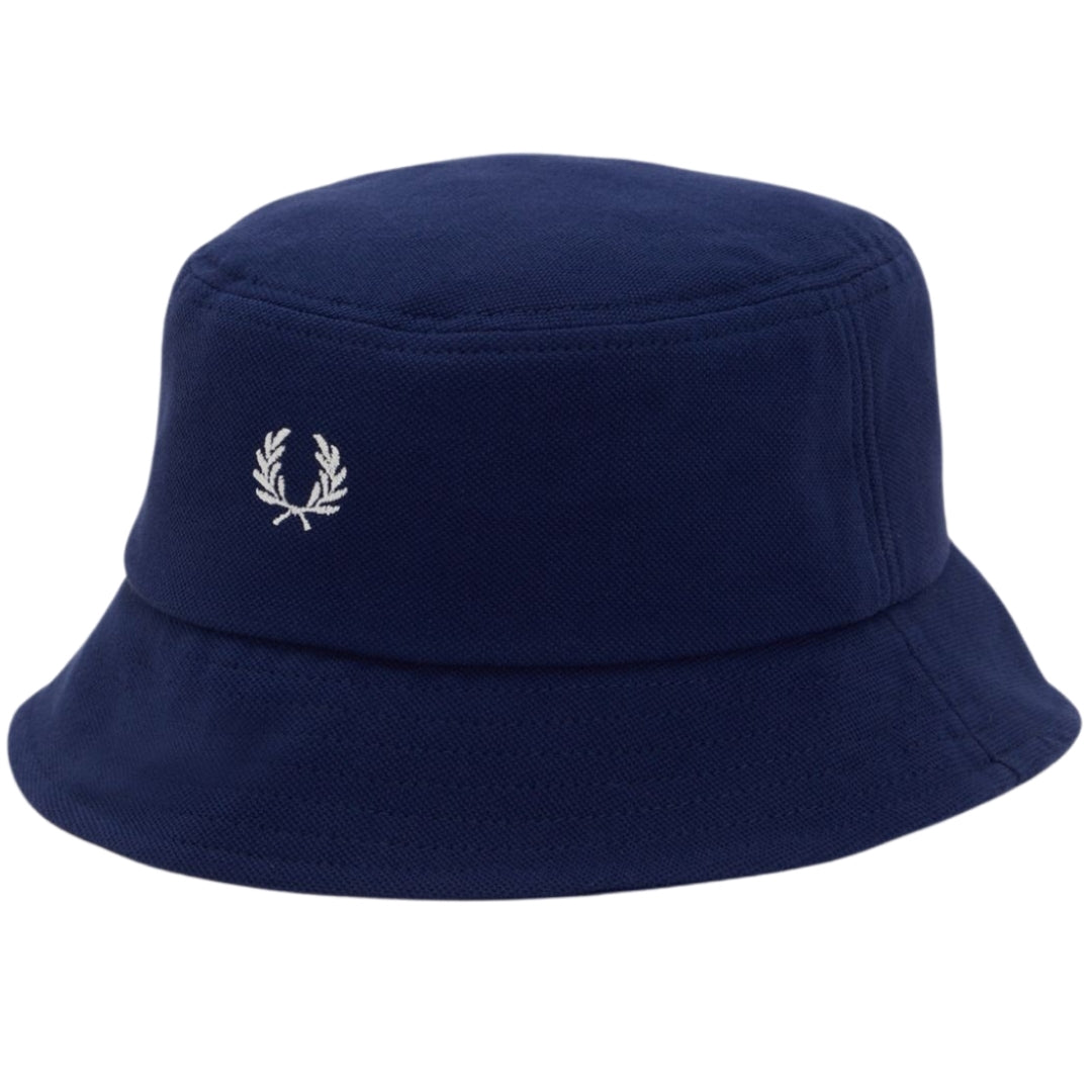 Fred Perry Brand Logo Pique Navy Blue Bucket Hat HW5650 143