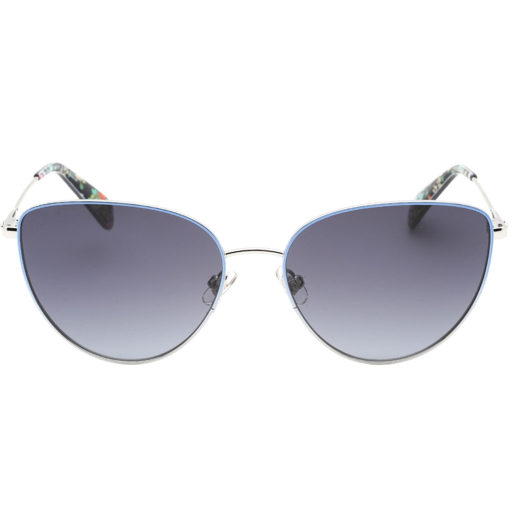 Kate Spade Hailey/G/S Dark Grey SF Lens Blue Detail Silver Sunglasses One Size