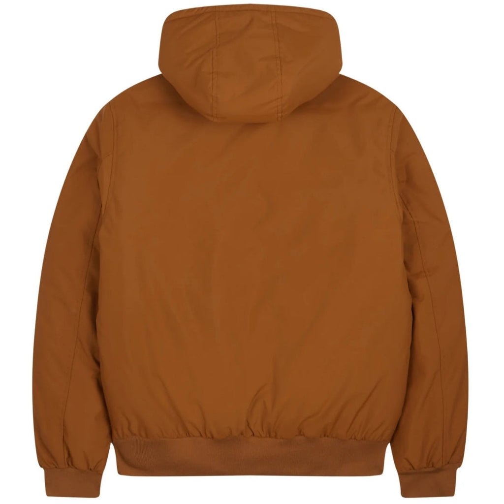 Fred Perry J2585 644 Pdded Hooded Brentham Jacket 644 Dark Caramel Brown Jacket Mens M