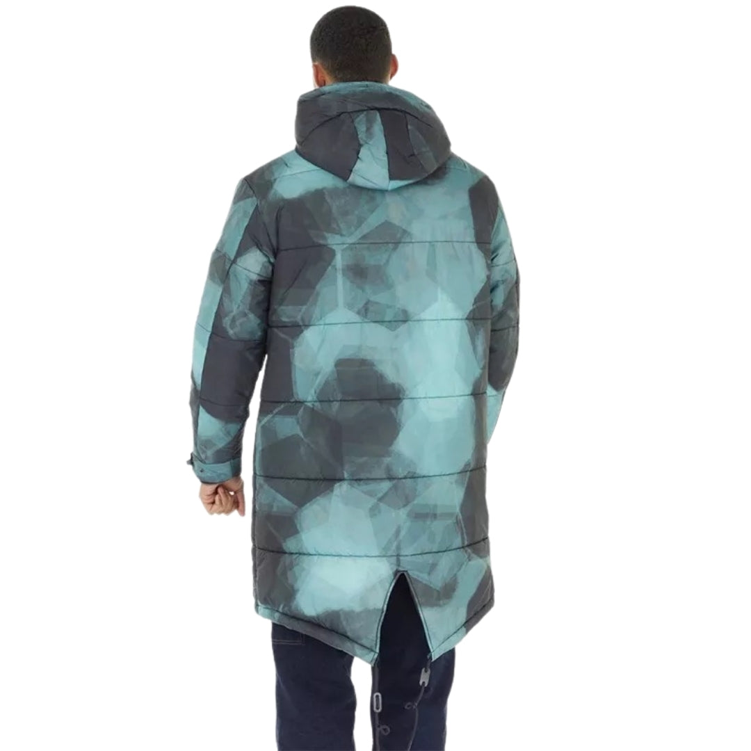 Fred Perry Fishtail Shaded Navy Blue Camoflauge Quilted Pakra Jacket S