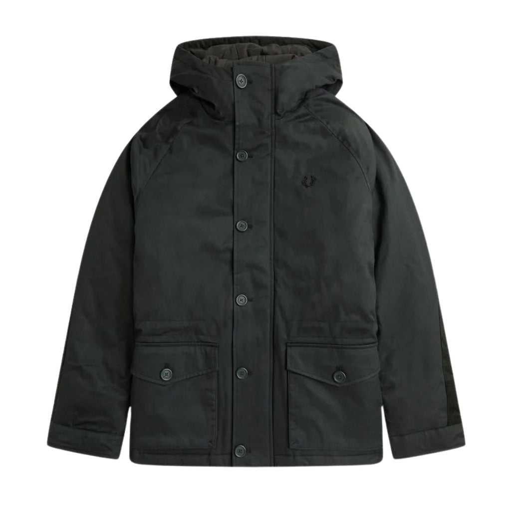 FRED PERRY J6505 Q20 NIGHT GREEN SHORT SNORKEL PARKA M