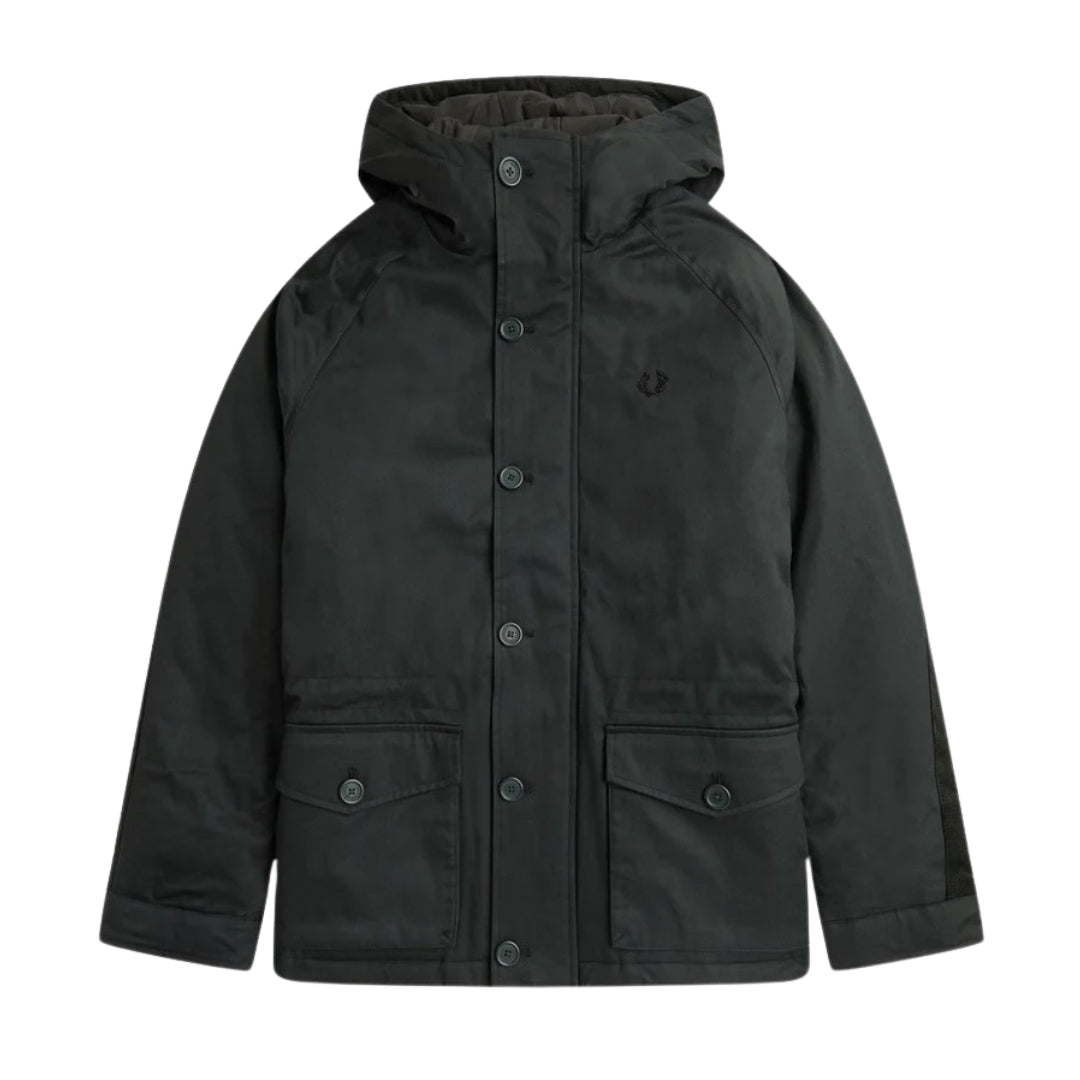 FRED PERRY J6505 Q20 NIGHT GREEN SHORT SNORKEL PARKA M