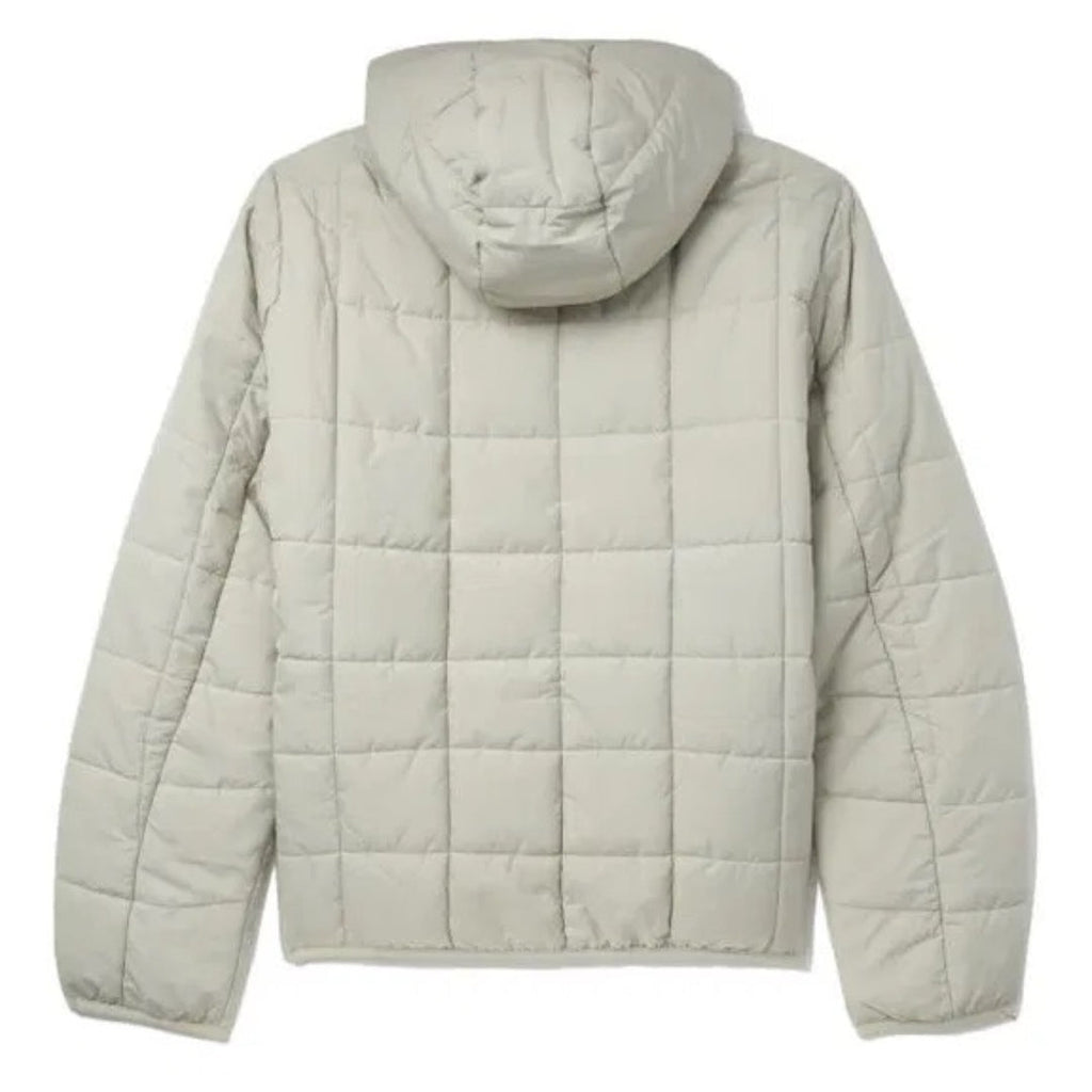 FRED PERRY J6517 P04 LIGHT OYSTER GRID DETAIL INSULATED JACKET S