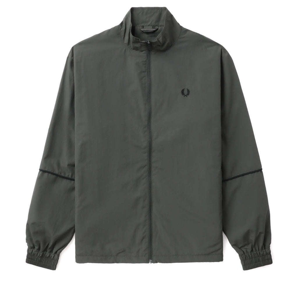 FRED PERRY J6524 638 FIELD GREEN PIPED SHELL JACKET S