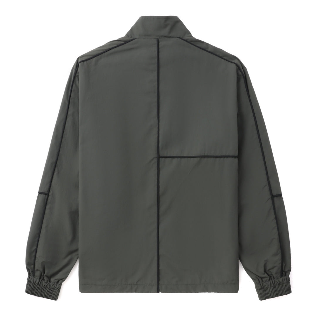 FRED PERRY J6524 638 FIELD GREEN PIPED SHELL JACKET S