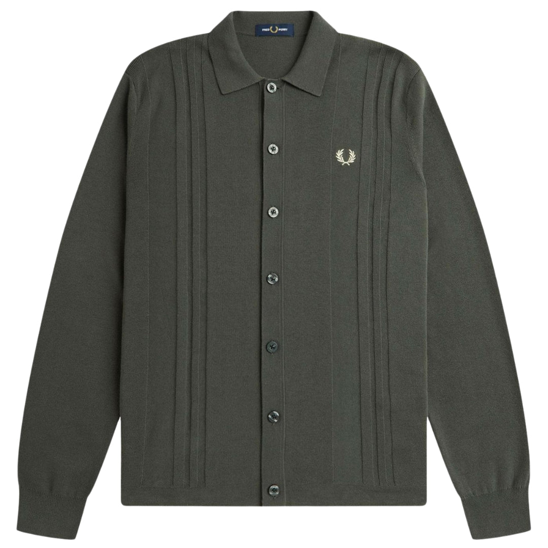 Fred Perry K7618 638 Field Green Knit Shirt Mens M