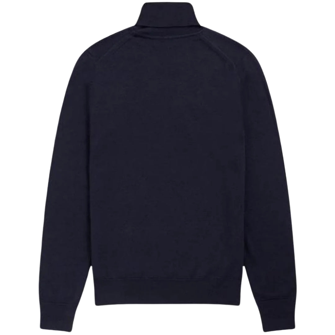 Fred Perry Navy Blue Roll Neck Jumper XS