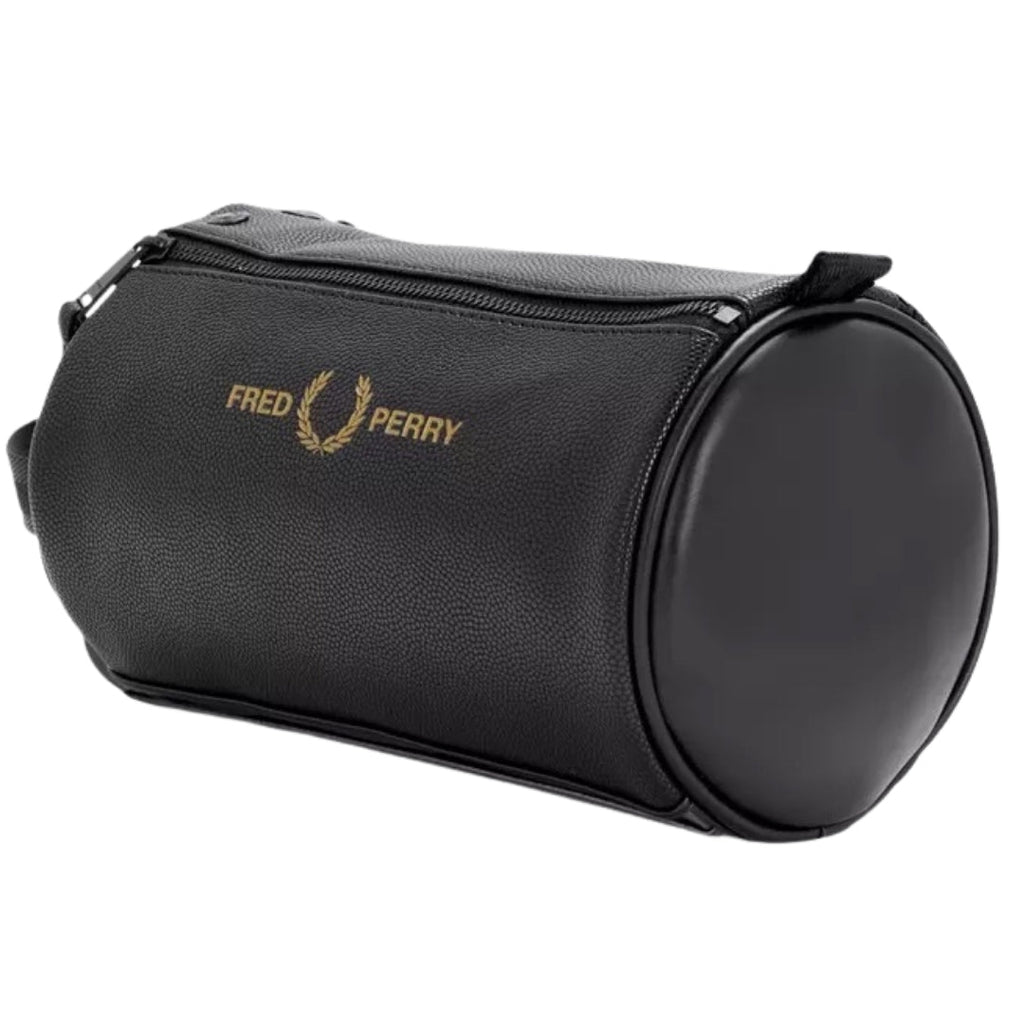 Fred Perry Scoth Grain Textured Pu Washbag Black Bag