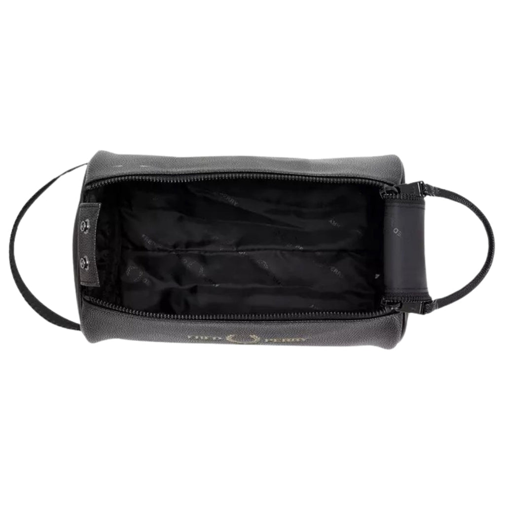 Fred Perry Scoth Grain Textured Pu Washbag Black Bag