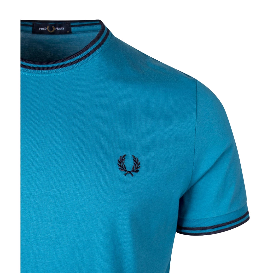 Fred Perry M1588 V35 Ocean Blue T-shirt Mens XS