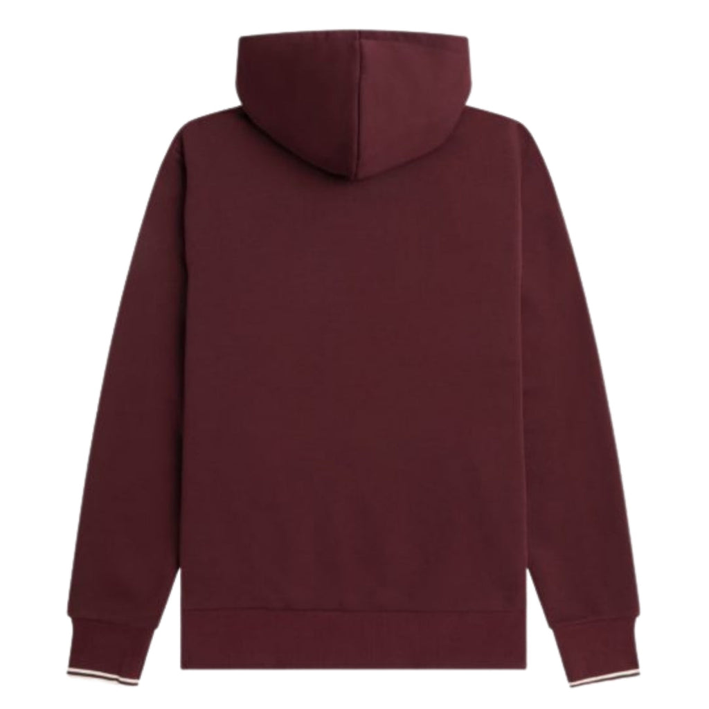 Fred Perry Oxblood Tipped Sleeve Burgundy Red Hoodie S