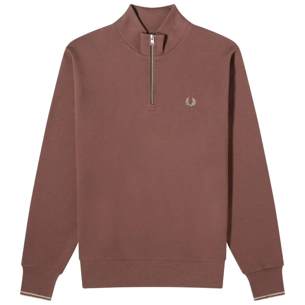 Fred Perry M3574 U85 Brick 1/4 Zip Sweatshirt Mens XS